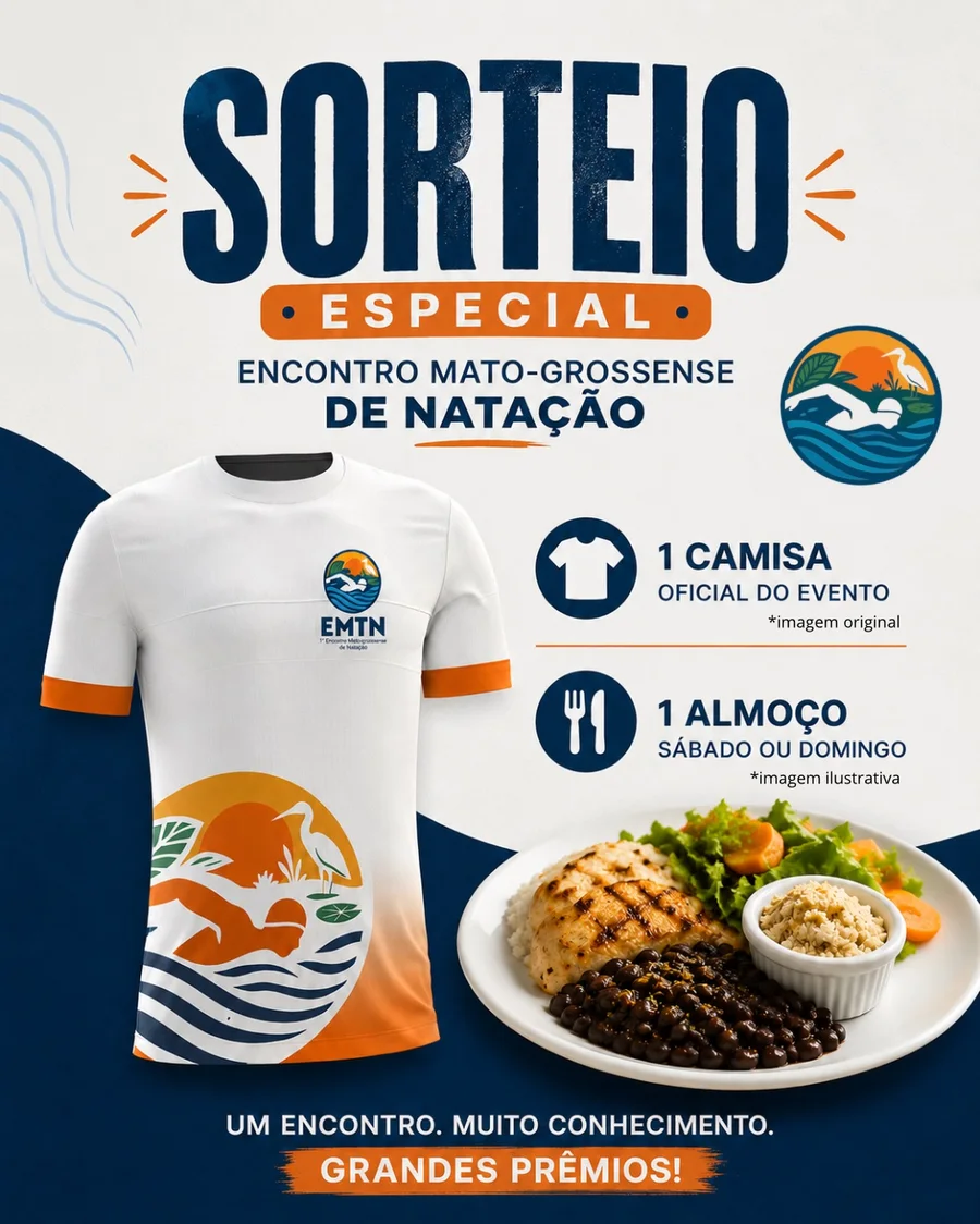 Camisa oficial do Encontro Mato-grossense de Natação